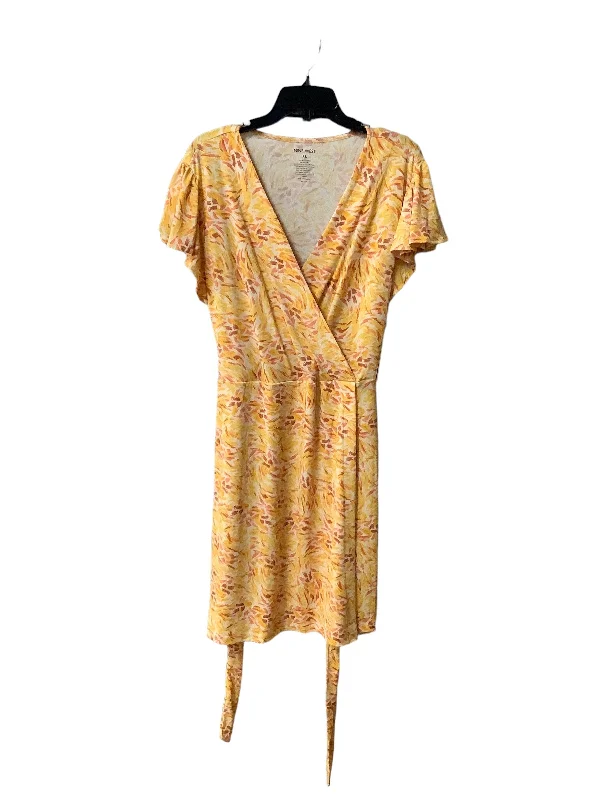 Women's Peter Pan Collar DressesOrange & Yellow Dress Casual Short Nine West, Size Xl