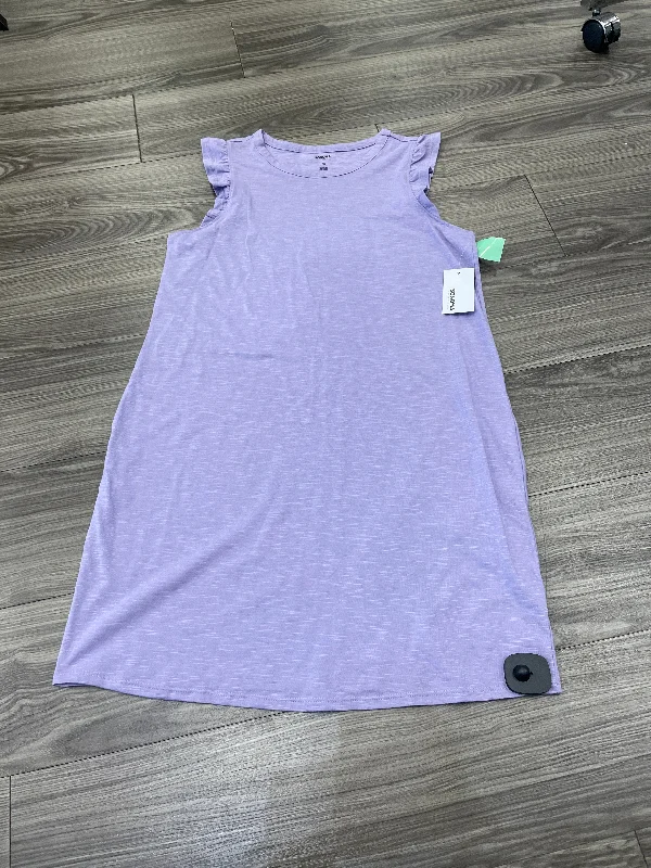 Women's V-Neck DressesPurple Dress Casual Short Sonoma, Size M