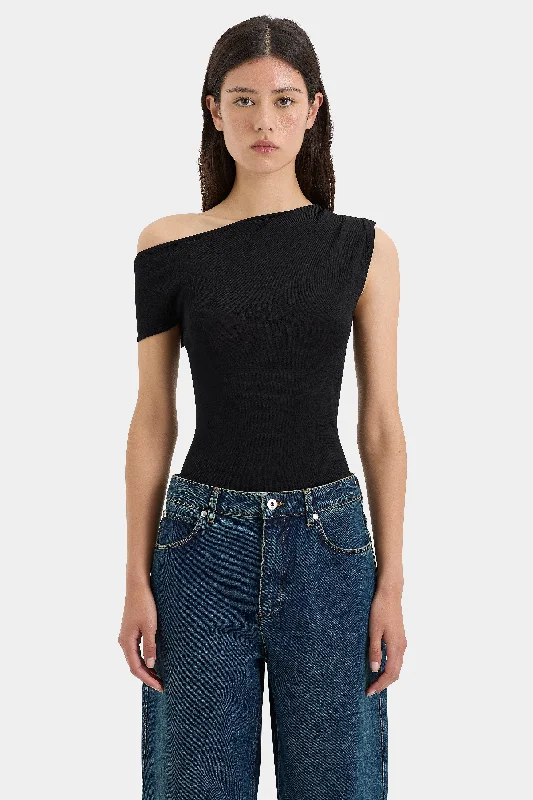 Women's Blouse with V-Shaped HemYolanda Off Shoulder Top